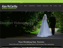 Tablet Screenshot of alanmccarthyweddings.com